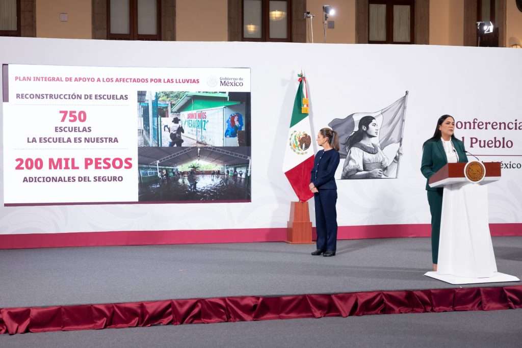 Anuncia Claudia Sheinbaum inversión inicial de 10 mil mdp en apoyos directos a damnificados por las lluvias