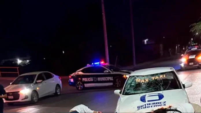 Accidente contra taxi