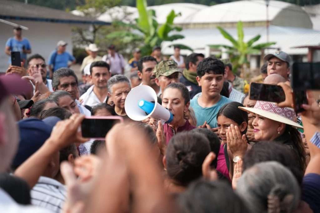 En Hidalgo, Claudia Sheinbaum encabeza supervisión de apoyos a comunidades afectadas por lluvias