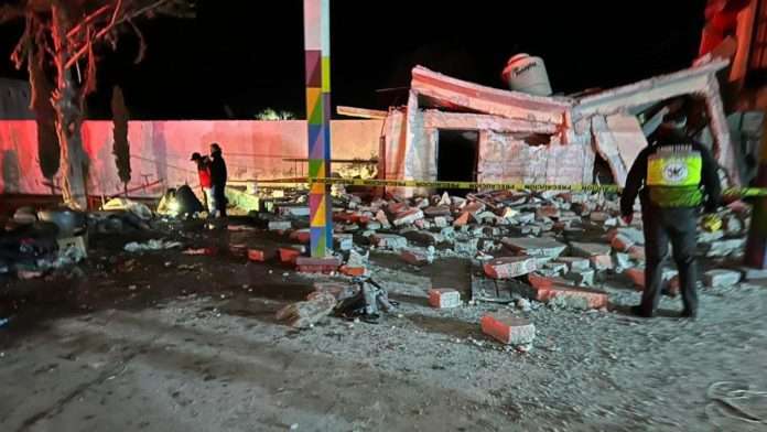 Explosión de pirotecnia