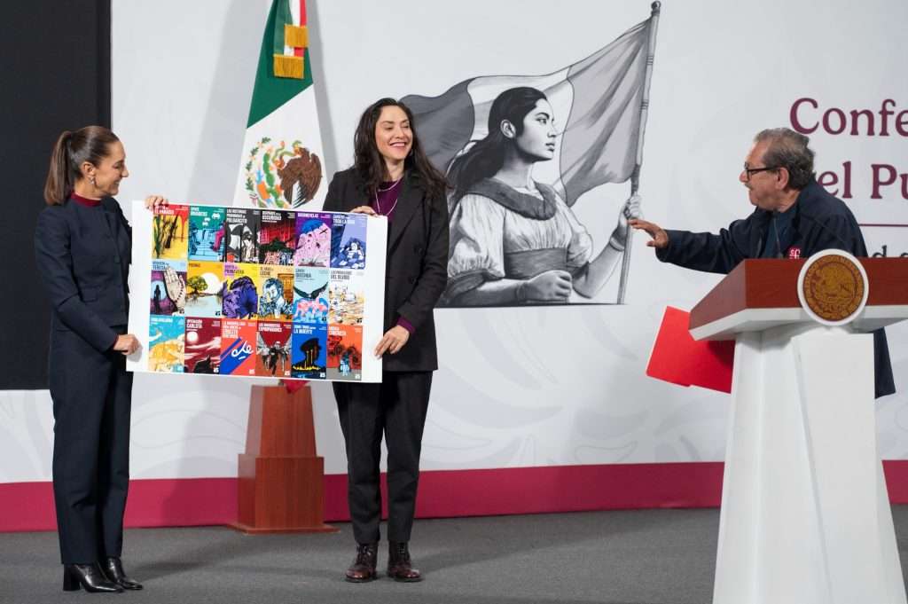Gobierno de México presenta obras literarias de la colección "25 para el 25" del FCE; se regalarán 2.5 millones de libros en América Latina