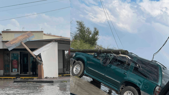 Fuerte tromba en Coahuila