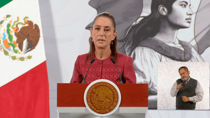 La presidenta Claudia Sheinbaum