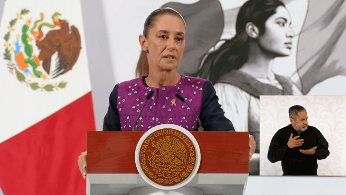 La presidenta Claudia Sheinbaum