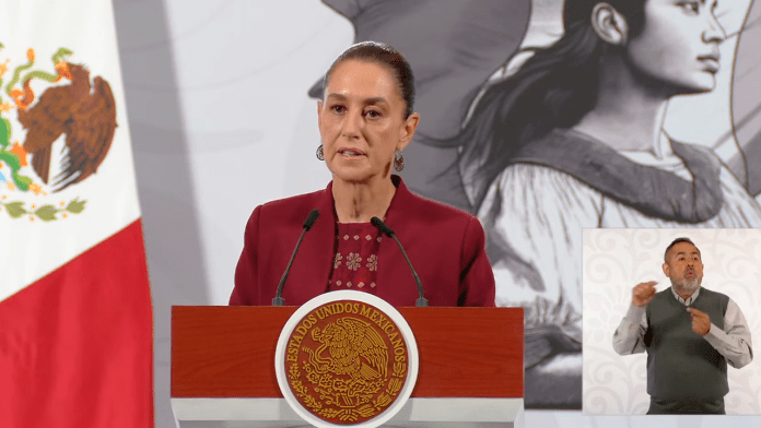 La presidenta Claudia Sheinbaum