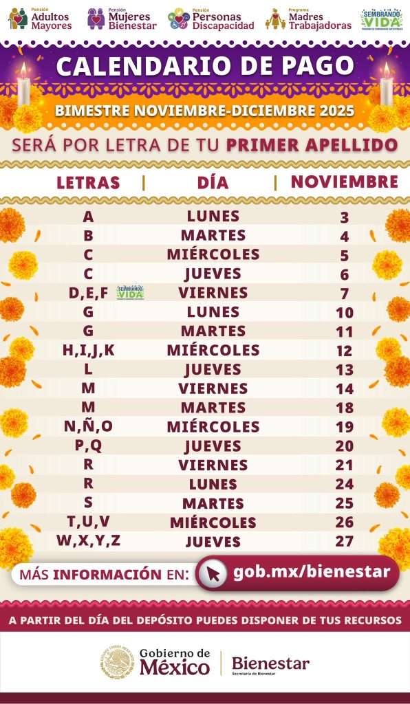 Pagos noviembre