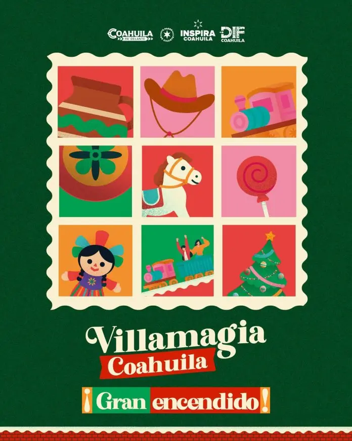 El Gran Encendido de Villamagia llegará a Múzquiz este 30 de noviembre a las 6:30 p.m. en la Plaza Principal.