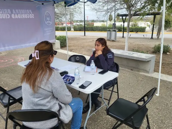 Participa Seguridad Pública en brigada de seguridad ciudadana