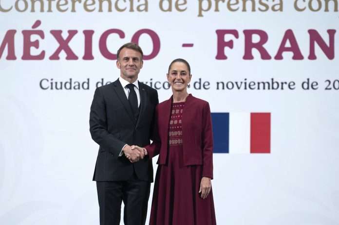 Claudia Sheinbaum y Emmanuel Macron reafirman relación estratégica que une a México y Francia