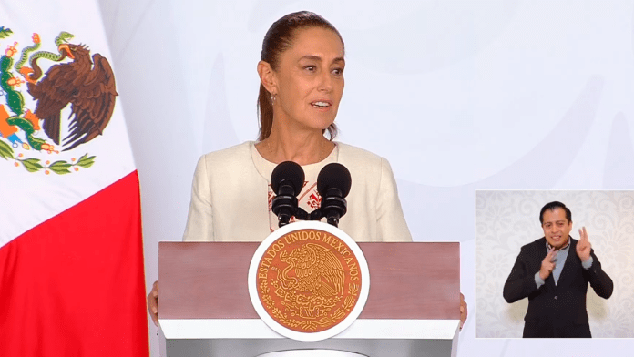 La presidenta Claudia Sheinbaum