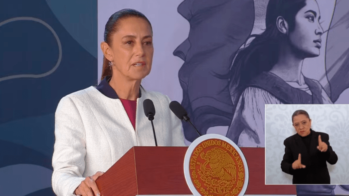 La presidenta Claudia Sheinbaum