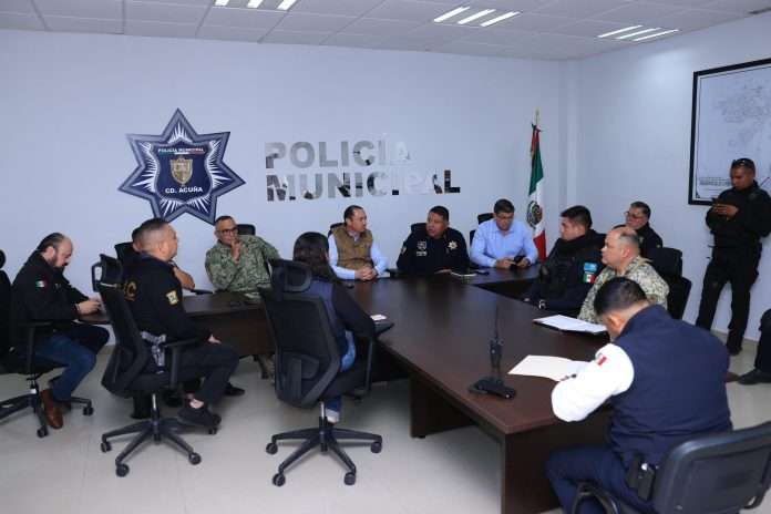 Encabeza Emilio primera reunión de seguridad del año en Acuña