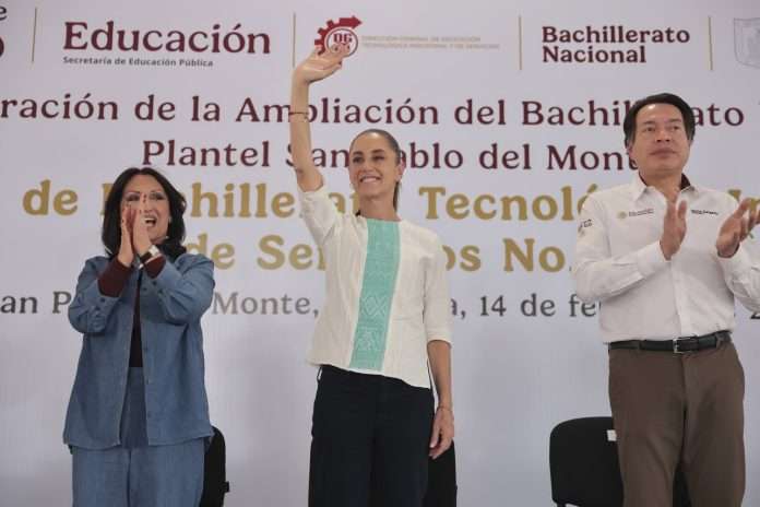 Claudia Sheinbaum al inaugurar ampliación de Bachillerato Nacional en Tlaxcala