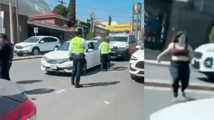 Joven que acabó atropellada tras lanzarse a auto en Monterrey
