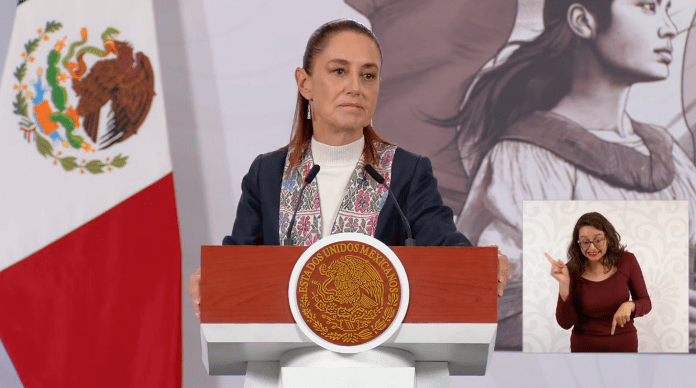 La presidenta Claudia Sheinbaum