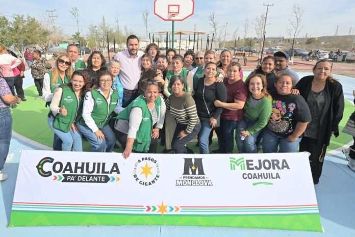 Entregan primera etapa de remodelación en Los Álamos en Monclova