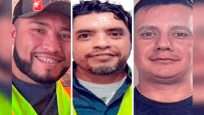 Tres mineros desaparecidos