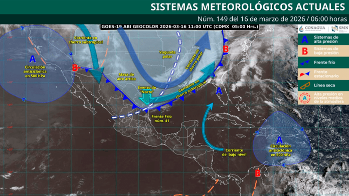 Alerta Protección Civil por fuertes vientos y descenso de temperatura en Coahuila