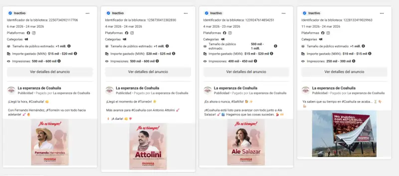 Señalan a precandidatos de Morena por gastar casi medio millón de pesos en anuncios de Facebook