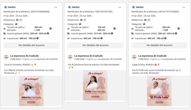 Señalan a precandidatos de Morena por gastar casi medio millón de pesos en anuncios de Facebook
