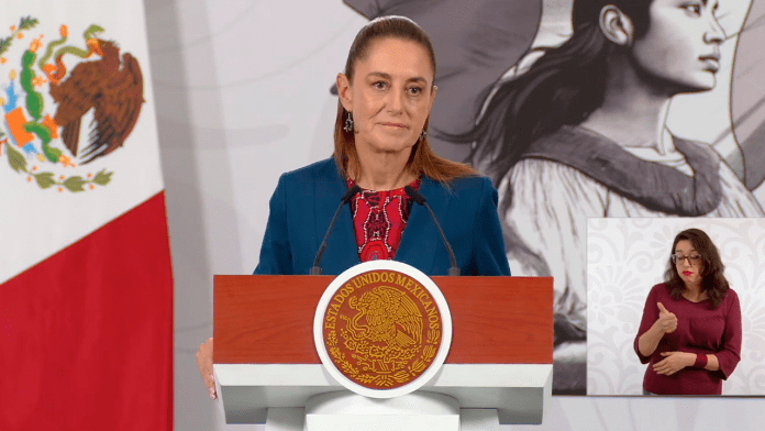 La presidenta Claudia Sheinbaum