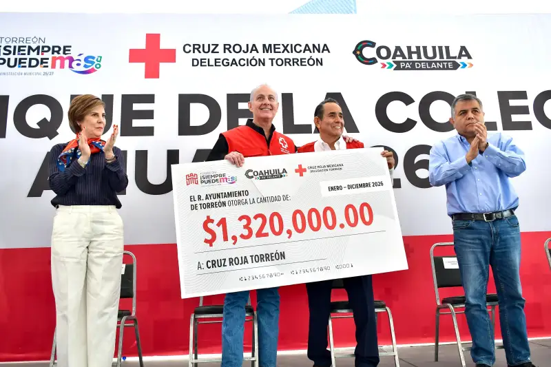 Román Cepeda arranca la Colecta Anual 2026 de la Cruz Roja en Torreón