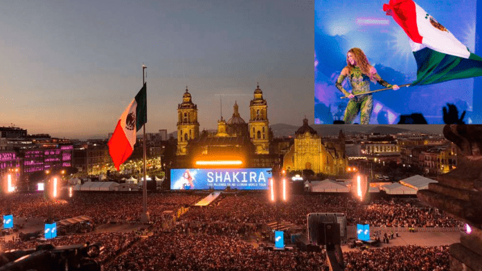 Shakira en el Zócalo de la CDMX