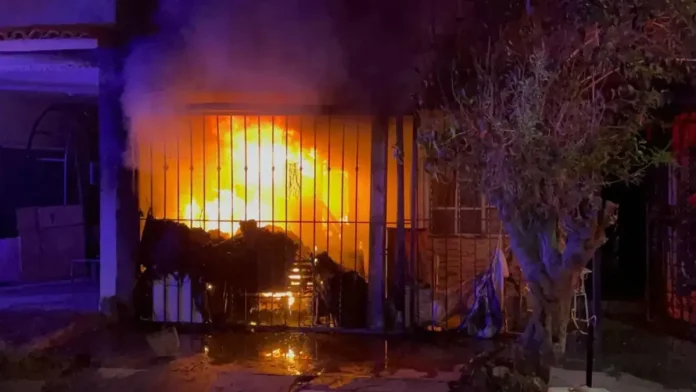 Vivienda se incendia en Coahuila