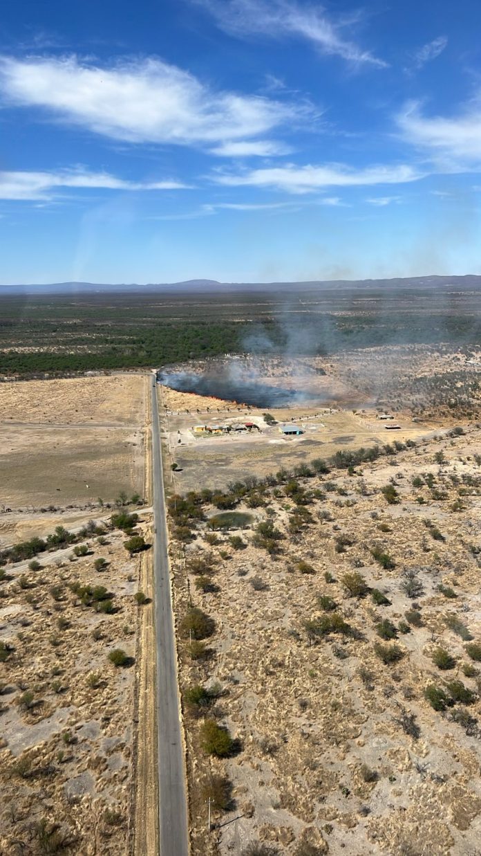 Incendios han consumido cientos de hectáreas en Múzquiz; Protección Civil advierte sanciones y pide a la ciudadanía denunciar
