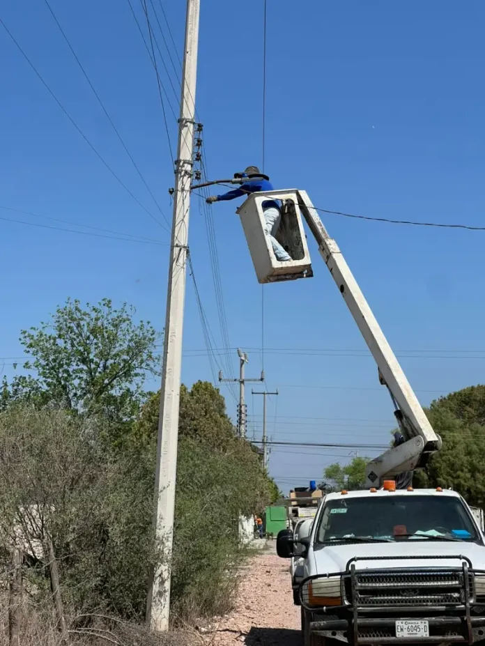 luminarias LED en el Ejido La Cuchilla