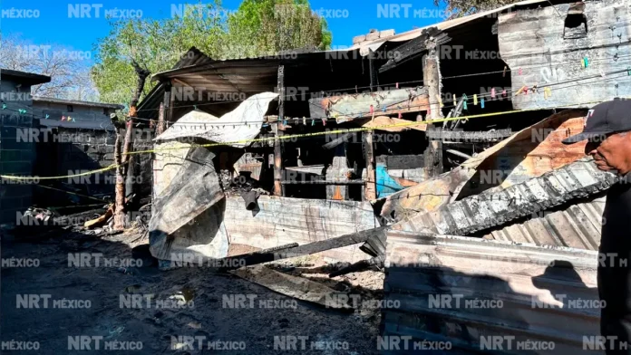 Casa incendiada en Monclova