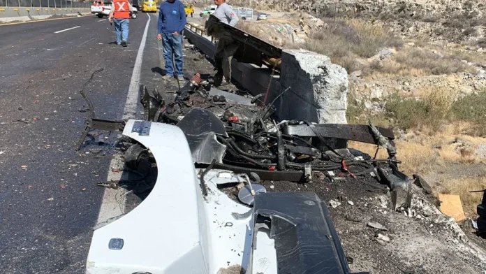 Accidente en la carretera 57 provoca caos vial
