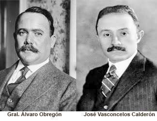 Álvaro Obregón y José Vasconcelos