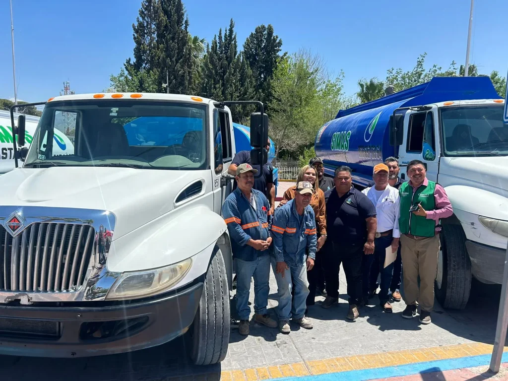 Refuerzan abasto de agua con nuevas pipas en Castaños; se integran dos unidades más