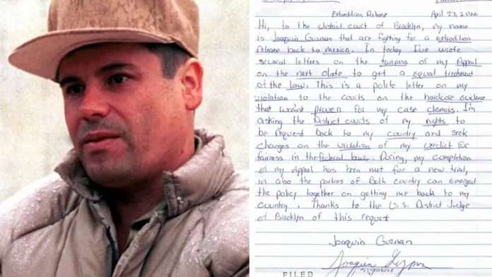 Joaquín Guzmán Loera envía nueva carta de El Chapo al Distrito Este de Nueva York