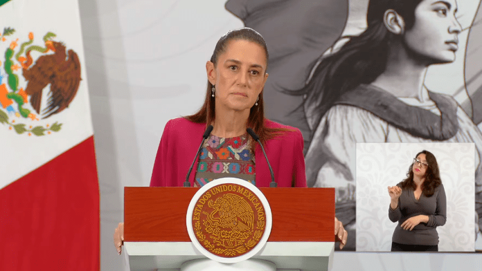 La presidenta Claudia Sheinbaum