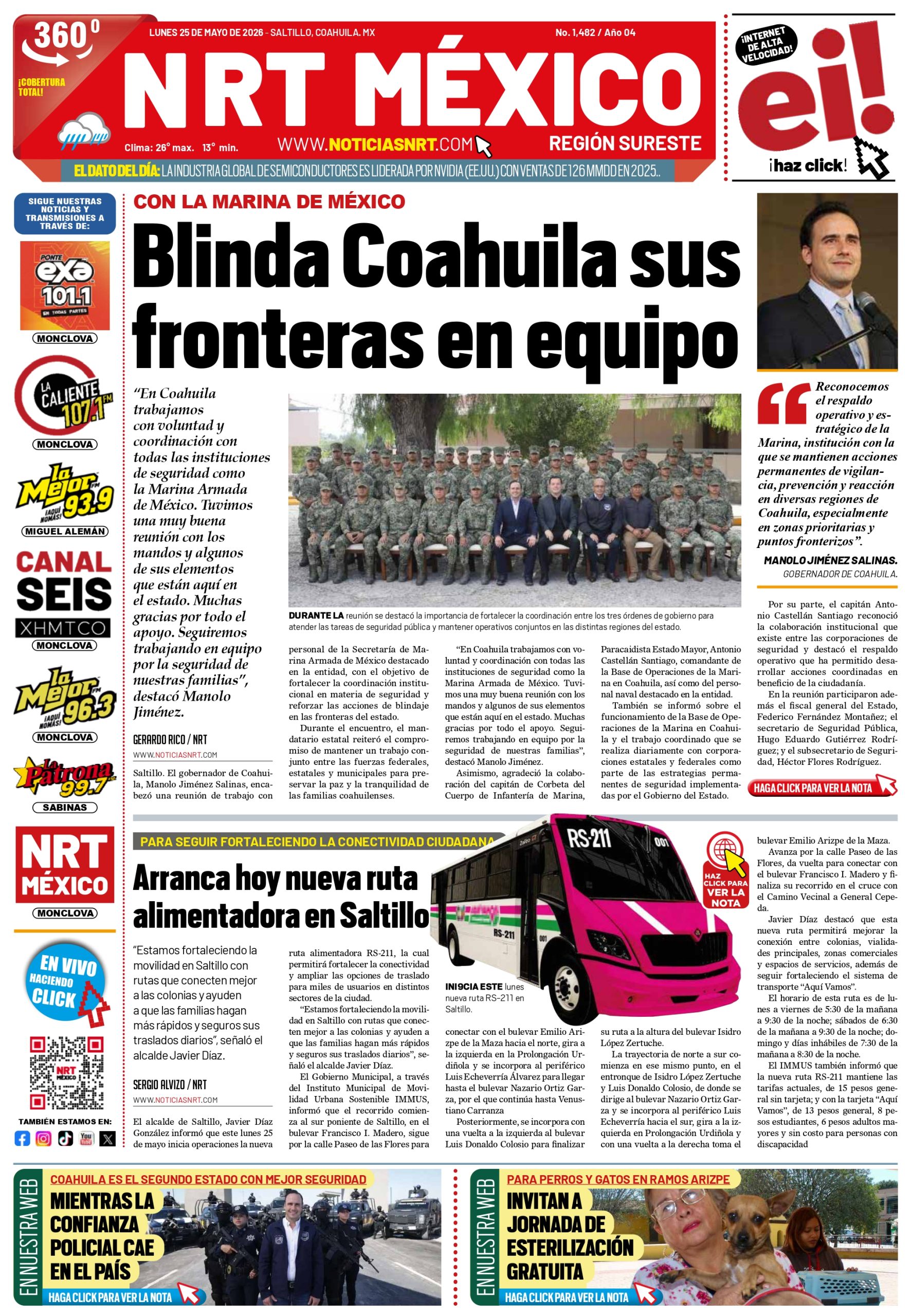 Portada NRT México Región Sureste del 25 de mayo de 2026