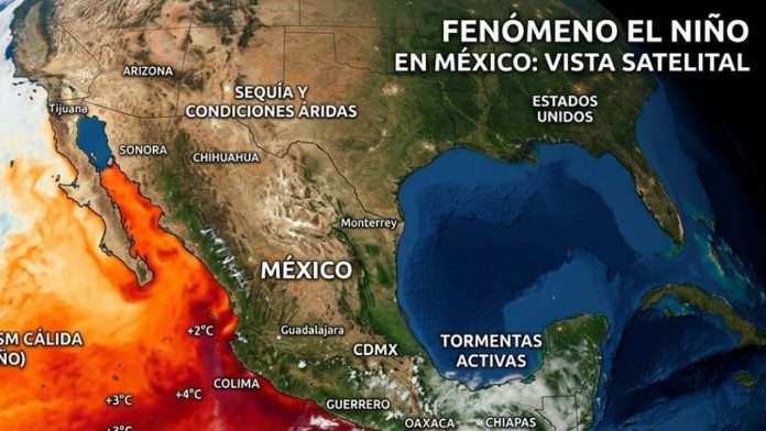 Vigilan posible desarrollo del fenómeno El Niño para mediados de 2026