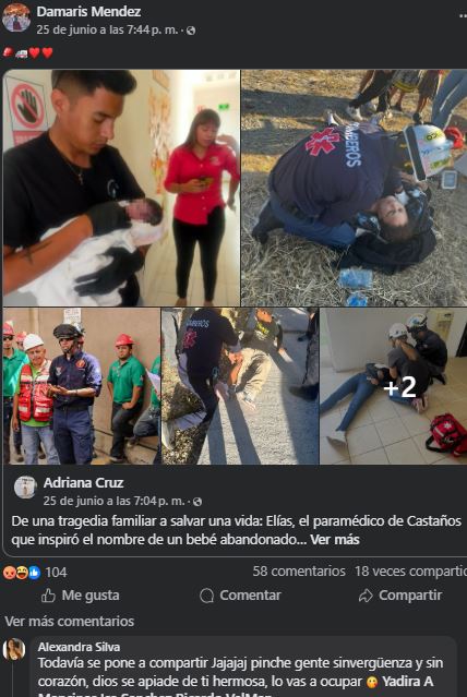 Compartía publicaciones dirigidas a Elías