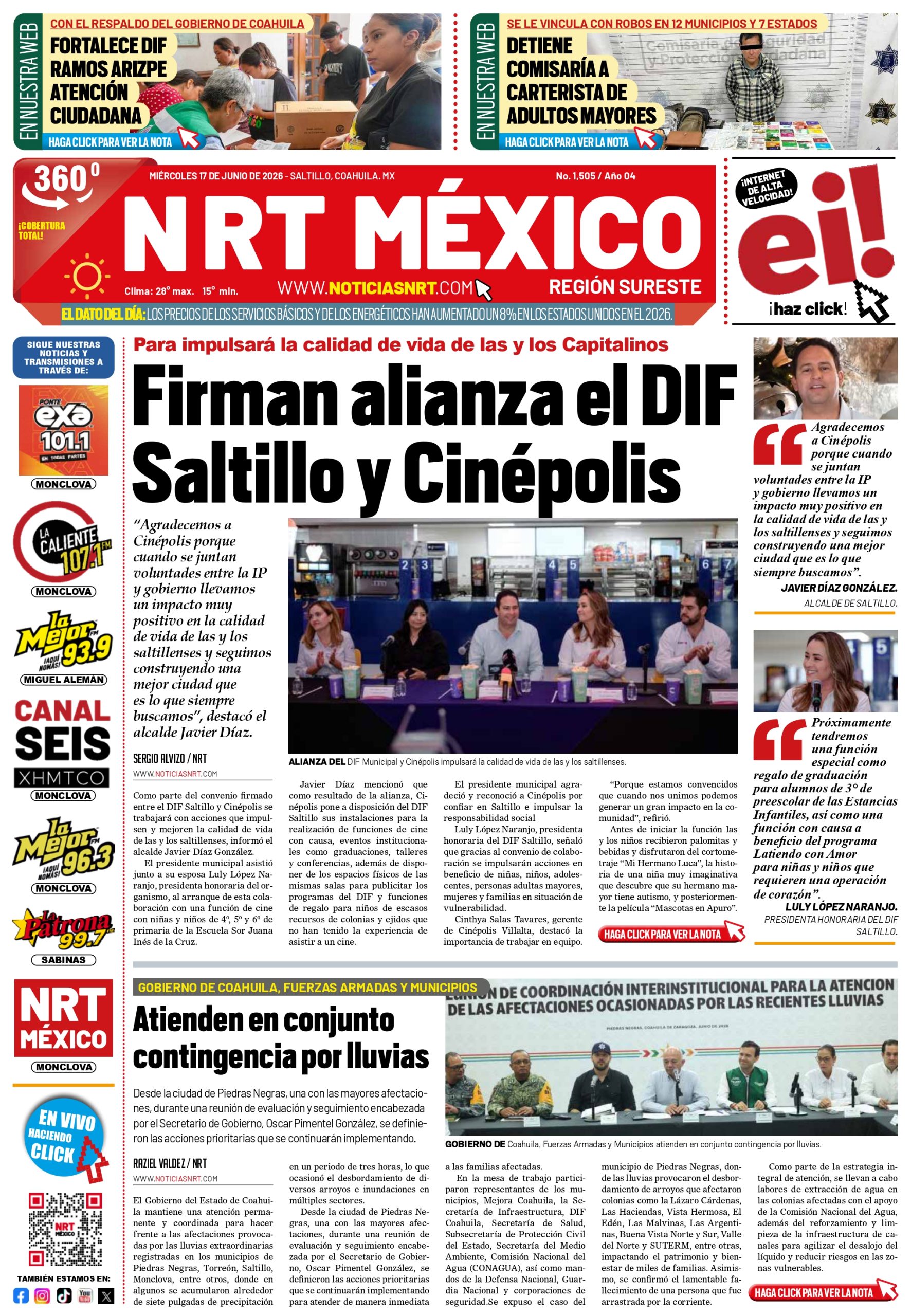 Portada NRT México Región Sureste 17 junio 2026