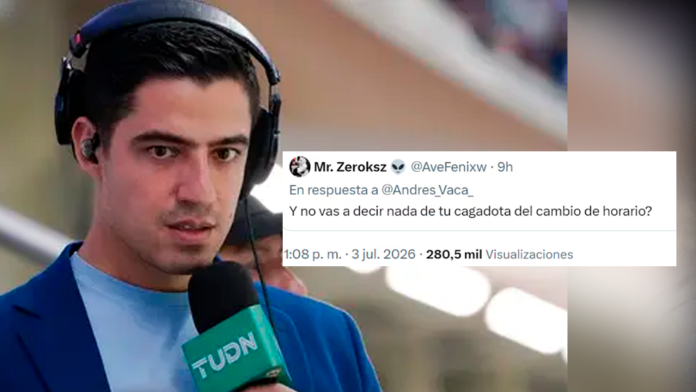 Andrés Vaca ofrece disculpas por anunciar un cambio de horario