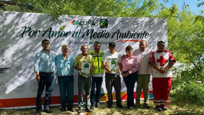 Celebran en Acuña el Día Nacional del Árbol con campaña de reforestación y reciclaje