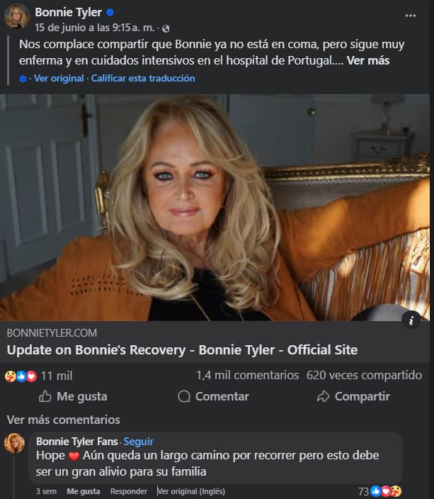 Sale de coma Bonnie Tyler