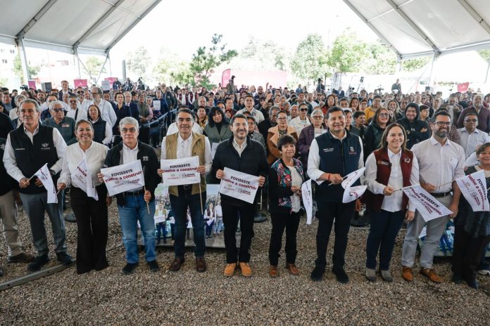 Tras 34 años, FOVISSSTE vuelve a construir vivienda: Claudia Sheinbaum encabeza colocación de primera piedra en Puebla