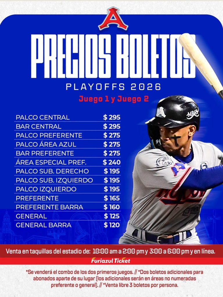 Acereros revela precios de los boletos para Playoffs 2026