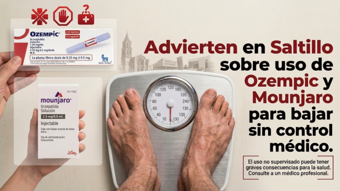 Advierten en Saltillo por uso de Ozempic y Mounjaro para bajar de peso