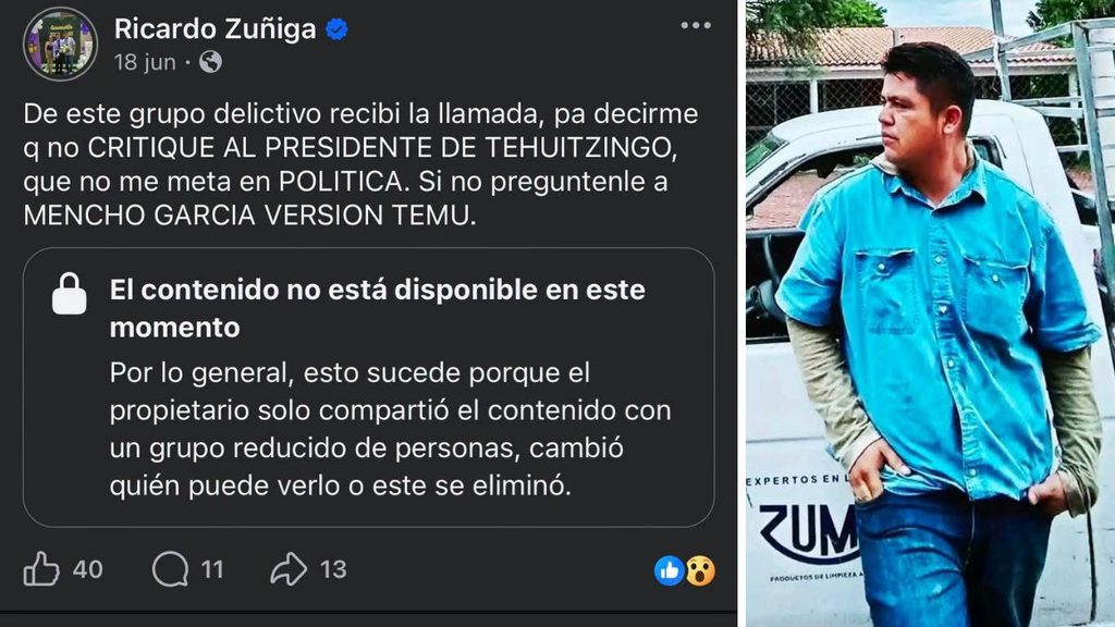 Amenaza que recibió Zuñoga