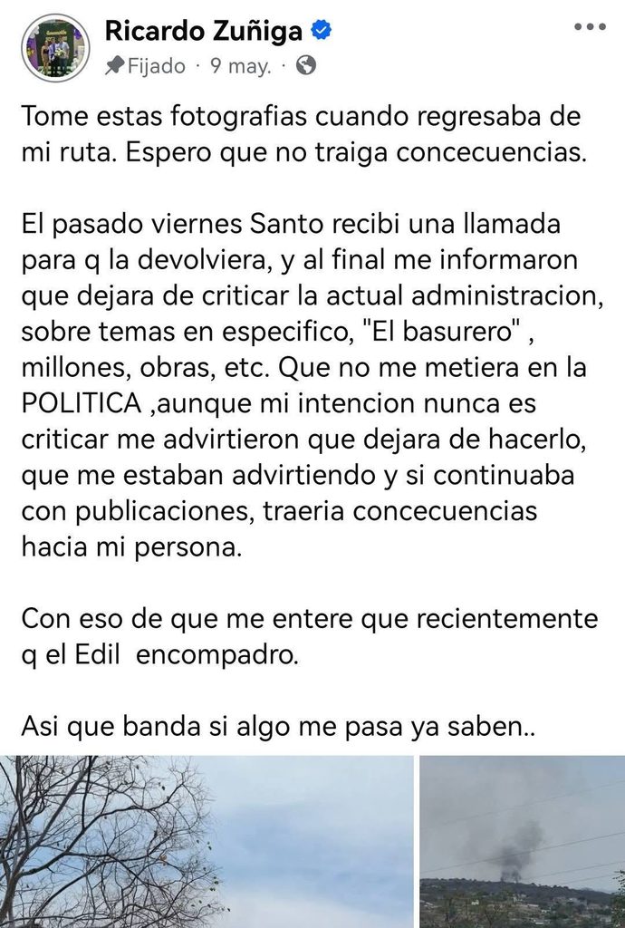 Denuncia de fotográfo Zuñiga