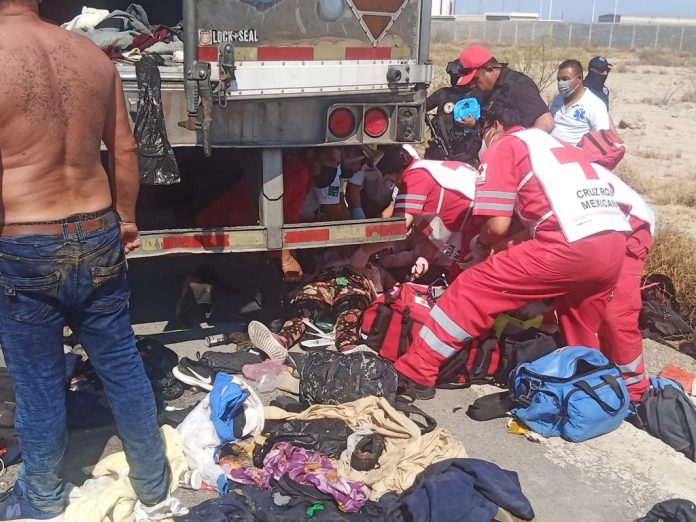 Operativo contra el tráfico de migrantes en Monclova Coahuila