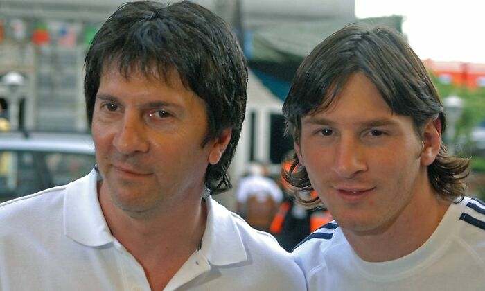 Jorge Messi y Lionel Messi